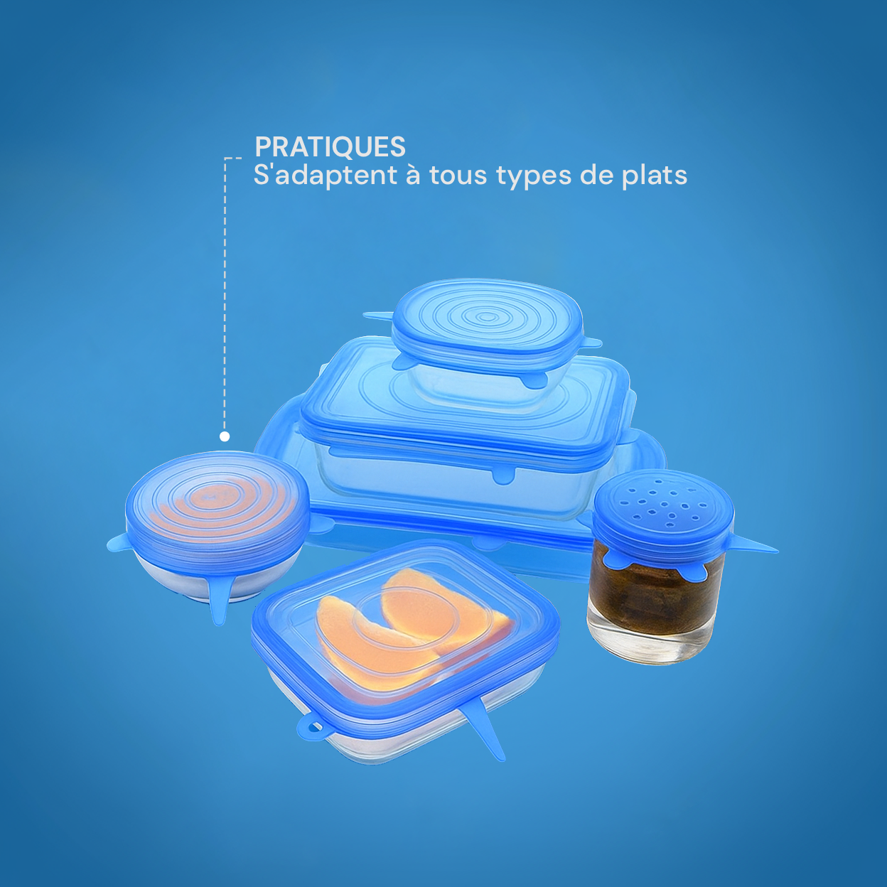 Couvercles en Silicone Extensibles