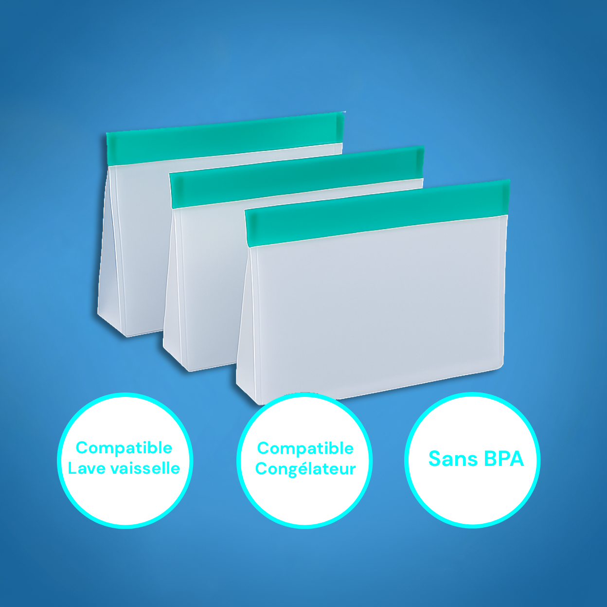 Sacs Alimentaires en Silicone Réutilisables