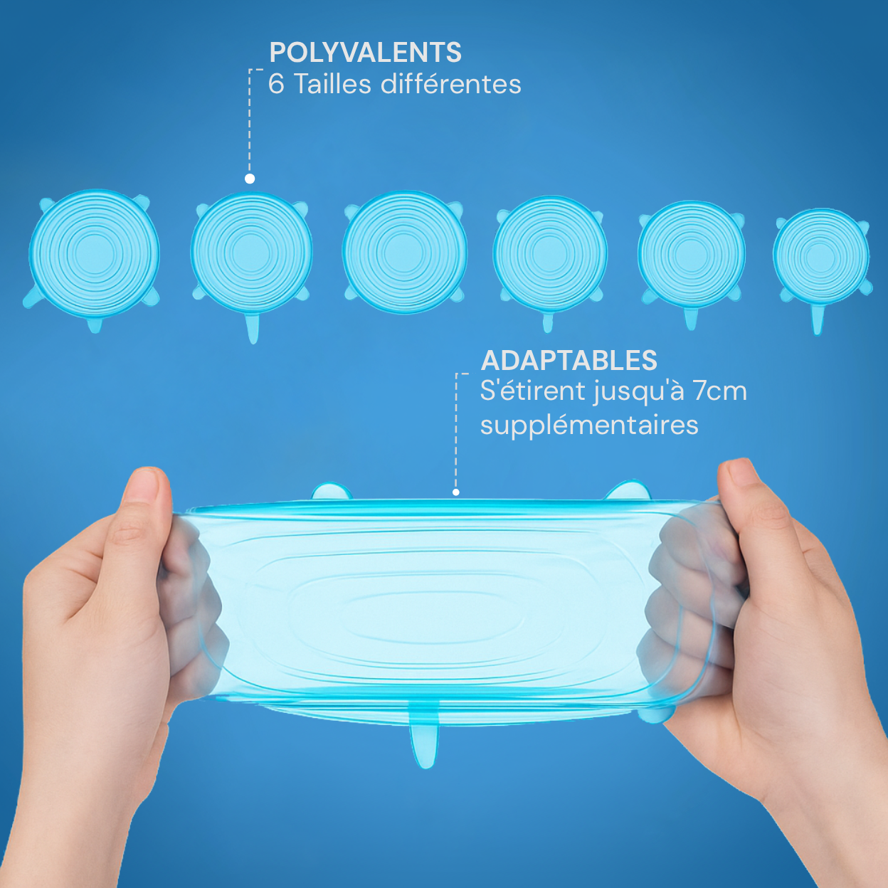 Couvercles en Silicone Extensibles