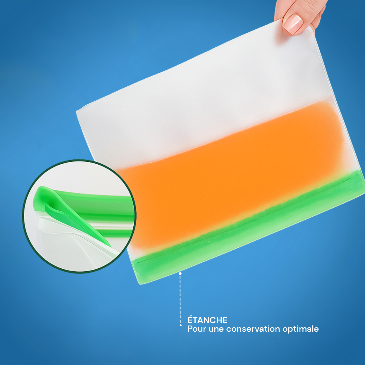 Sacs Alimentaires en Silicone Réutilisables